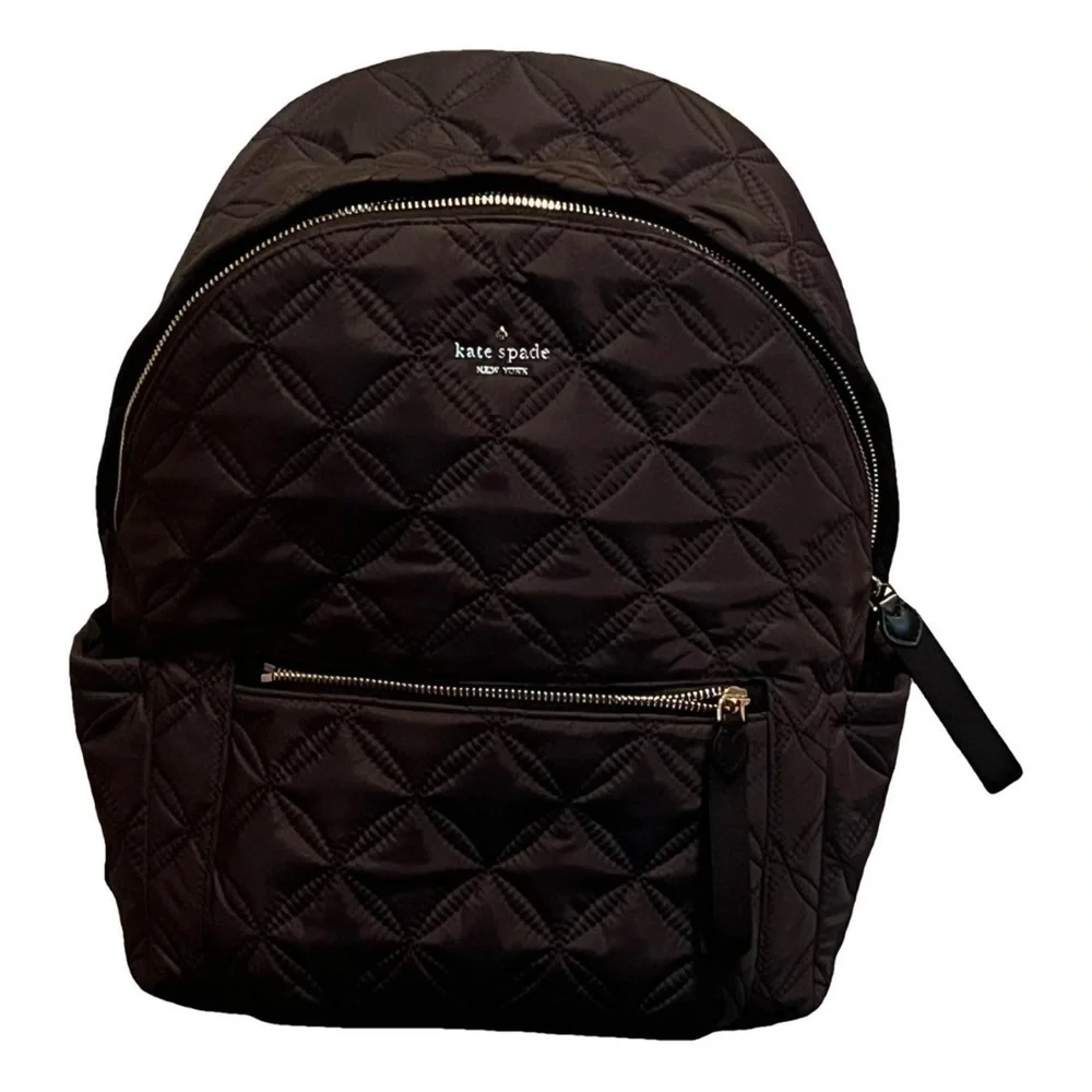 Kate Spade Black Quilted Backpack - Picture 3 of 17